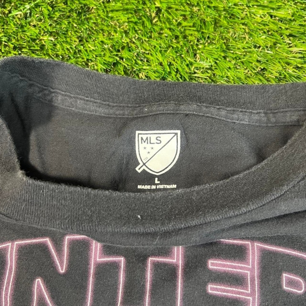 Inter Miami Cf Mls Stadium Graphic T Shirt Black Soccer Futbol Mens Large Logo View 3